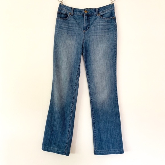 Boot cut denim blue jeans by Bandolino - Picture 1 of 15